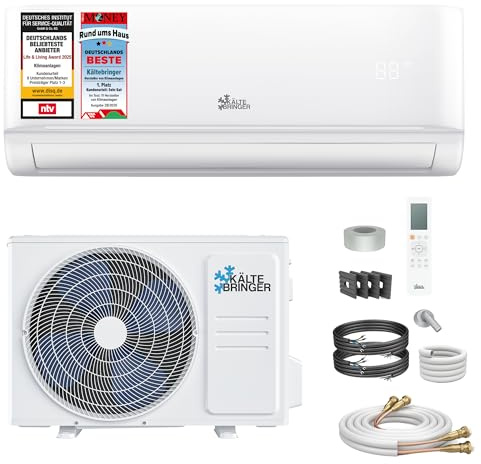 Kältebringer Split Climatiseur Quick Connect 18000 BTU - 5,3 kW - Avec fonction de chauffage - très silencieux & économe en énergie - Marque de qualité Allemande
