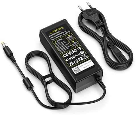 Jippofu Alimentation 19V Moniteur Chargeur pour HP ASUS Philips 5,5 * 2,5mm | pour HP Pavilion 27F 25F 24F 23.8 21.5 24es 23es ASUS VX248H VG278Q Philips 226V6 220C4 MSI Adaptateur 2.1A 2.53A