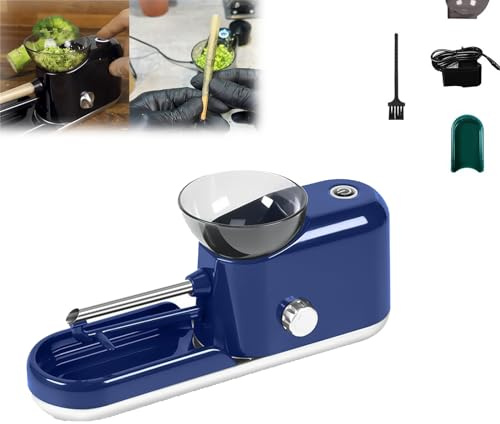 YOHFRFGX The Za Machine, 2024 New TheZaMachine, The Za Roller, Za Rolling Machine, Electric Cigarette Rolling Machine, Automatic Portable Herb Grinder 8mm Tube (Blue,6.5mm Tube)