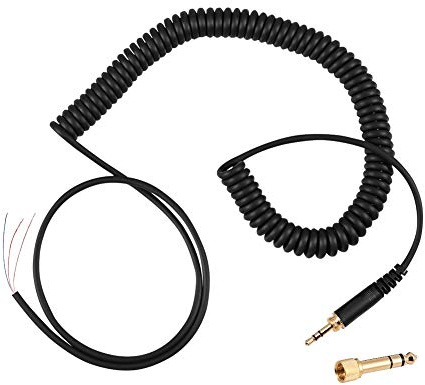 Sunicon Coiled Audio Cable, 3.5mm Plug Jack Connector Earphones Audio Spring Wire Headphones Coil Cable for Beyer Dynamic DT 770 770Pro 990 990Pro