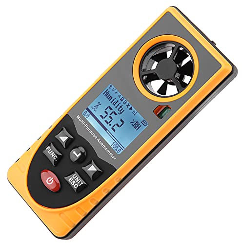 Anémomètre Numérique Testeur de Vitesse du Vent, échelle de Vitesse du Vent, Affichage LCD avec Vitesse du Vent de 0,7 à 30,0 M/s pour Tester le Refroidissement éolien