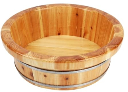 BIOMICE Footbath Basin Wooden Footbath Bucket Bath Foot Barrel Foot Bath Barrel Wooden Foot Barrel Tub Wash Foot Barrel Foot Bath Tub