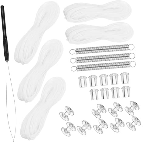 Ciieeo Replacement Cord for Pleated Shade Window Blind Accessories Parts Rv Shade Repair Kit White Easy Installation
