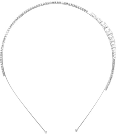 Veemoon Diadema Gemas De Imitación Diadema Nupcial Brillante Tocado Decorativo De Metal Accesorio Cabello De Boda Adornos Para Bodas y Ceremonias
