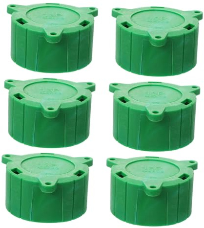 NUOBESTY 6pcs Green 13 Pin Trailer Plug Cap Cover 13p Trailer Connector Dust Protective Holder Rv and 13 Pin Socket Parking Alignment Protector