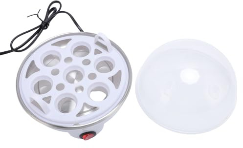 AUNMAS Caldera de Huevos, Cocción de Huevos Eléctricos, 7 Capacidad, 350 W Máquina de Cocción Rápida para el Desayuno Doméstico con Quemadura contra la (Enchufe de la UE 220V)