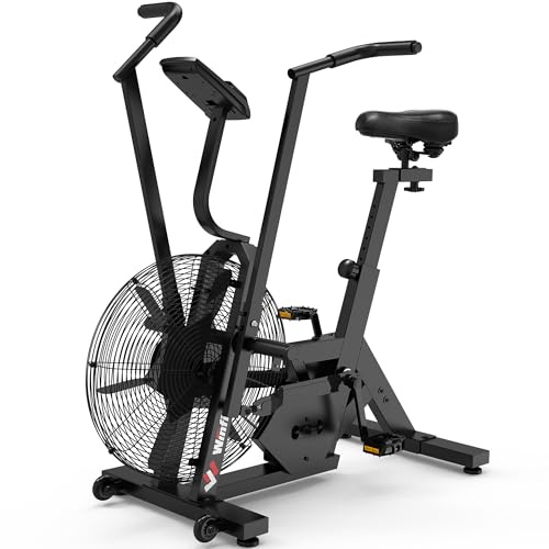 Winfita Exercise Bike,Premium Smart Air Resistance Fan Bike,Featuring Air Bike with Dual-Layer Drive System,Equipped with App Connectivity and Customizable Display,Ideal for Home Cardio Workouts