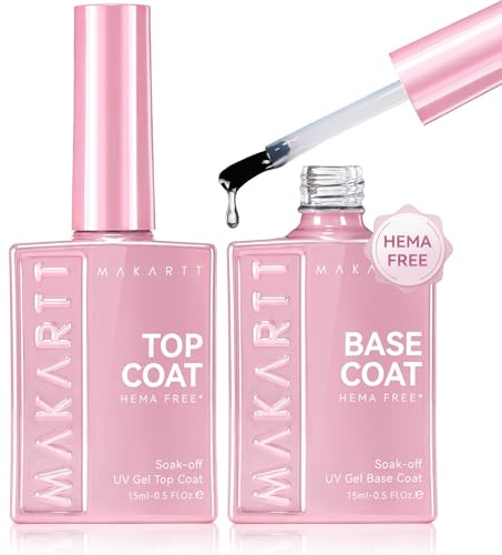 Makartt Hema-Free Base & Top Coat Set 2x15ml No Wipe High Gloss
