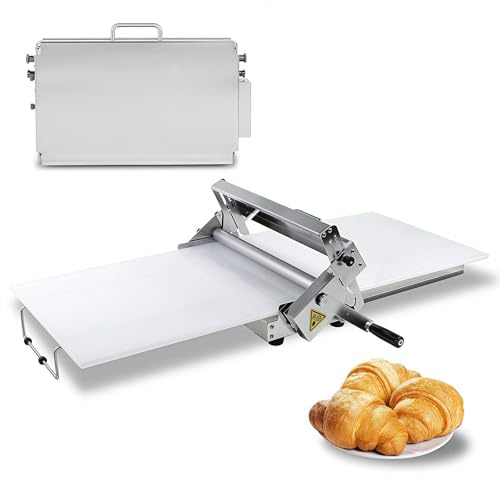 Manual Pasta Roller Machine for Puff Pastry and Pizza, Efficient Countertop Tool for Commercial Baking and Cooking