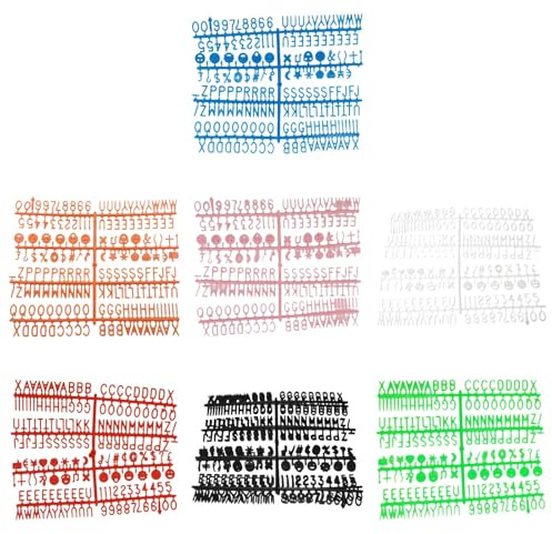 boxoon 7 st bokstäver tavelbokstäver med Emojis, flerfärgad plast 2 cm 1,9 cm tillbehör för brevtavla, utbytesbrev för filt bokstavstavla, heminredning, fest