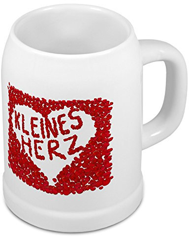 digital print Bierkrug mit Namen Kleines Herz - Motiv Rosenherz - Namenstasse, Becher, Maßkrug, Humpen