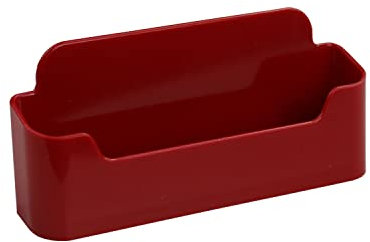 ogoPLUS Visitenkartenständer Querformat rot / Visitenkartenhalter Visitenkarten Ständer Aufsteller Werbung Büro