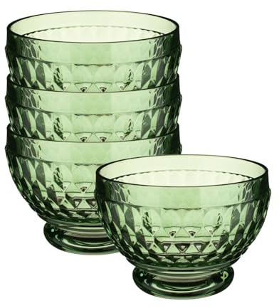 Villeroy & Boch Boston 4er Set farbige Dessertschale Green 430 ml