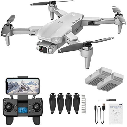 Momolaa L900 Drone avec Caméra HD 4K GPS Pliable,28 Mins Autonomie, Contrôle APP WiFi,2 Batteires,Suivez-Moi,Auto Rentrer à la Maison,Smartcapture (Blanc)