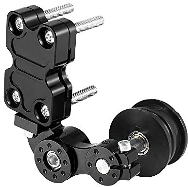 Motoforti Tensor de cadena de aleación de aluminio negro Ajustador automático para motocicleta Motocross Dirt Bike ATV