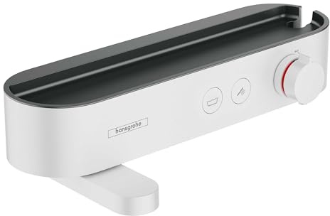 hansgrohe Badtermostat ShowerTablet Select, ytmonterad badrumsarmatur för 2 funktioner, matt vit
