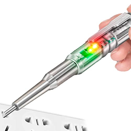 Lecerrot Multifunktionaler Elektrischer Teststift, Schraubendreher, Leitungsdetektor Strom, Transparente Electrical Tester Pen, Hoch -Sensitivitäts -Erkennungs Für
