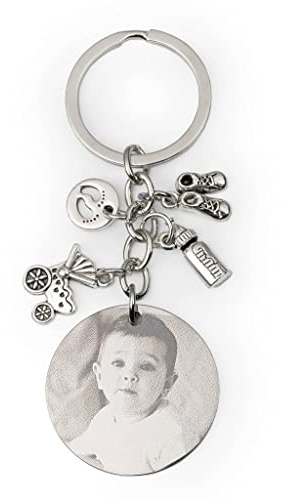 Wanapix | Porte-clés Photo Personnalisé | Porte-clés Gravé avec Photo |