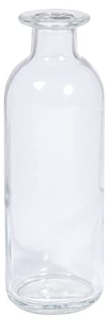 Rayher Glasvase, Höhe 16 cm, 5,5 cm ø, Öffnung 1,8 cm ø, Volumen 225ml, Vase, Glas, rund, Blumenvase Glas, 46695000