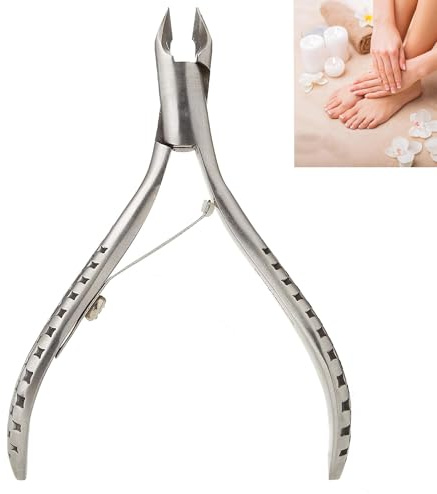 Cortaúñas profesional para cutículas, ¼ de mandíbula afilada de acero inoxidable J2, cortauñas para cutículas, removedor de cutículas, tijeras para cutículas, tijeras para uñas
