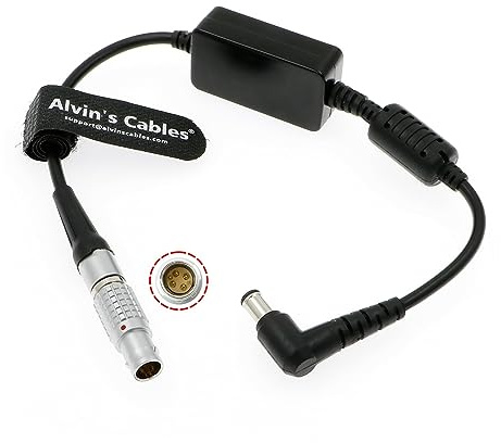 Alvin's Cables Câble d'alimentation pour Sony FX6|FX9 de DJI Ronin 2 Gimbal Stabilizer 6 Broches mâle vers DC Angle Droit 30 cm | 12 Pouces