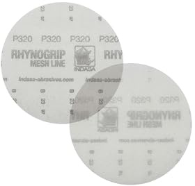 INDASA 50 x MESH LINE Ø 150mm Klett (Korn P120) Exzenter Schleifgitter Schleifscheiben - Für alle 150mm Schleifmaschinen geeignet - zum Schleifen von Holz, Spachtel, Lack, Kunststoff