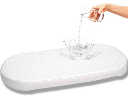 First Essentials Custom Fit Baby Bassinet Mattress Pad, Fits Cybex Priam 4, Water Resistant
