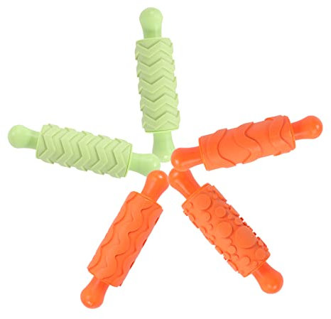 Ciieeo 5pezzi Rolling Pin Colorati Per Ragazzo Ragazza Strumenti Per Creare Pasta Argilla Colorata e Dolci Per Cucine Pasticcerie e Attività Creative Facili Da Pulire e Stimolano La