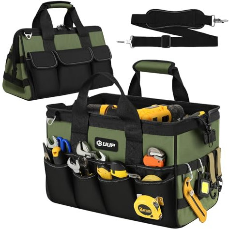 UUP Heavy Duty Tool Bag 15Inch, 16-Pocket Portable Empty Tool Box Organizer