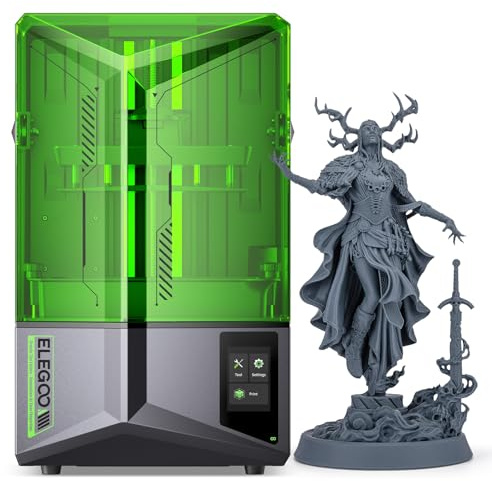 ELEGOO Saturn 4 12K MSLA Impresora 3D de Resina, Nivelación Automática, Pantalla LCD Mono de 10, Sensor Inteligente, Lente Cob+Fresnel, Tamaño de impresión 218,88mmx122,88mmx220mm