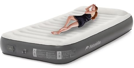 Naturehike Luftmatratze 1/2/3 Personen mit wiederaufladbarer elektrischer Luftpumpe 25cm Selbstaufblasbare Luftbett Premium-Gästebett Camping Heimgebrauch