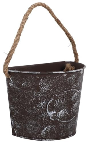 BESPORTBLE 2stücke Hängender Wand Blumentopf Aus Eisen Mit Hanfseil Für Innen Und Außendekoration Klein Und Platzsparend Zum Aufhängen Wand Für Blumen Oder Pflanzen