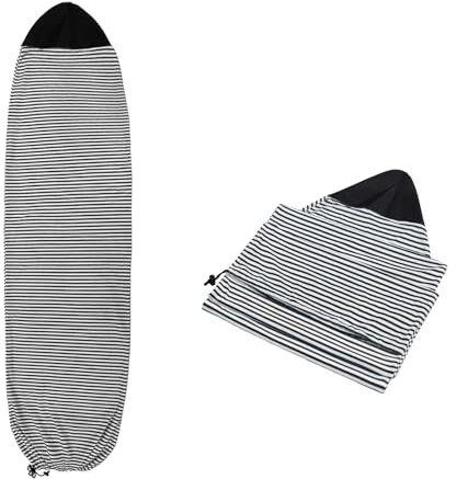 Xinpinzhou 6.56 FT Surfboard Sock Cover for Storage and Travel, Black