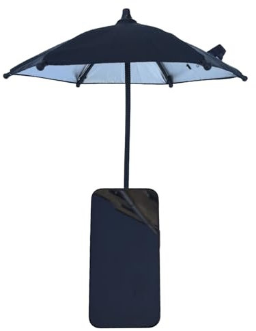 Qzdtue Magnetic Sun Umbrella, Retractable Phone Visor, Anti-Glare Shade Cover, 12.99inch, Rotatable Mount Attachment, Compact Protection Accessory, Beach Pool Outdoor Photography Use