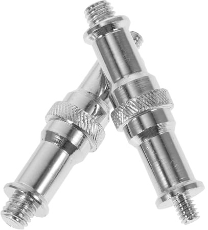 SEWACC Adaptador de Tornillo 1/4 a 3/8 Pulgadas para Soporte de Luz de Flash 2 Unidades Metal Antidesgaste Fotografía Estudio Compatible Accesorios de Cámara