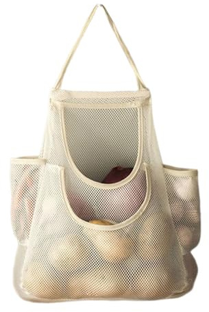 Mesh Onion Storage Bags, Reusable Wall Mount Garbage Bag Dispenser, Kitchen Organization, Easy-Access Openings, in 2 Different Sizes