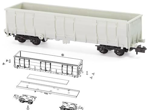 Evemodel 1 Set Spur N 1:160 Unmontierter Gondelwagen DIY Modellwagen (Gondelwagen)