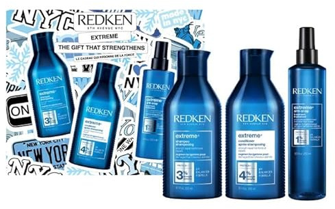 REDKEN - Coffret Cadeau Routine Fortifiante - Cheveux Cassants et Abîmés - Renforce et Restaure en Profondeur - Riche en Protéines - Extrême