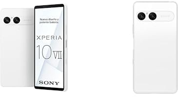Sony Xperia 10 VII - 6,1 19,5:9 OLED mit 120 Hz, 5.000 mAh Akku, 16-mm-Ultra-Weitwinkelobjektiv, 3,5mm Audio, Android 15, IP65/68, weiß + Cover