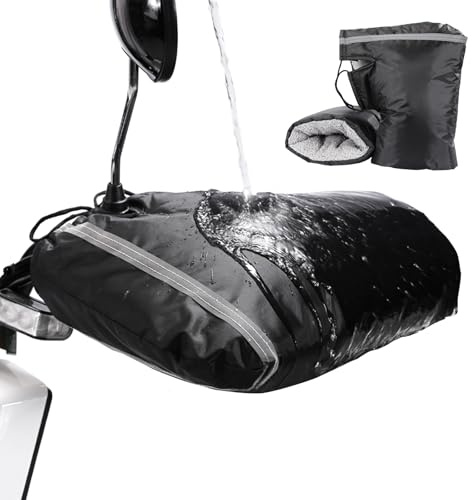 tulahkomen Lenker-Fäustlinge, warme, wasserdichte Motorradhandschuhe – Winter-Fahrradzubehör für Berg, Outdoor, Pendeln, Straße, Trail-Abenteuer, Camping