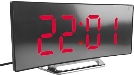Orologio digitale a LED per camera da letto - Sveglia con display silenzioso | Strumento orario ad alta precisione per studenti, adulti, anziani, ragazzi, ragazze, dormitorio, cucina,