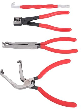 SPYMINNPOO Elektrisk Kopplingstång, 4st Universal Kit Automotive Plug Connector Tool Separator Slangklämtång med Multifunktionellt och Allmänt Tillämpligt Material, Lämpligt för Alla