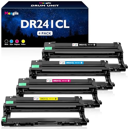Meagiis DR-241CL Unidad de Tambor Compatible con Brother DR241 DR241CL Tambor para Brother DCP-9020CDW DCP-9015CDW DCP-9022CDW HL-3150CDW HL-3170CDW MFC-9140CDN MFC-9330CDW MFC-9340CDW (Paquete de 4)