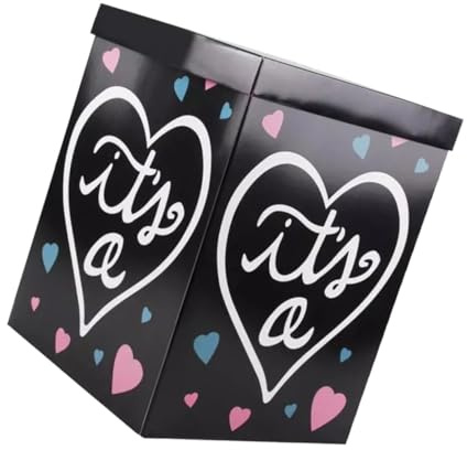 Artibetter 1pezzi Scatola di Carta per Rivelazione Sesso Ragazzo Ragazza Ragazza Scatola Decorativa per Shower Contenitore per Palloncini o Articoli per Feste