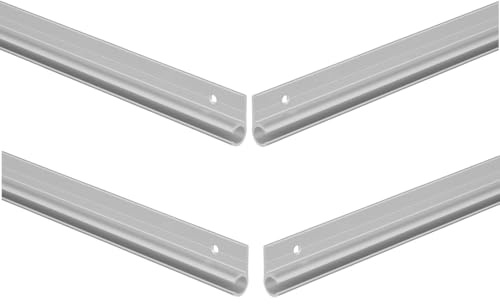 blntackle76 4 x kederskena 90° aluminium 100 x 2,7 cm – för Ø 7–9 mm Keder | kederlist, husvagn och markisskena | aluminium tältskena med skruvar – husvagn och campingtillbehör