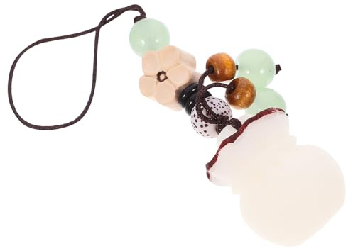 ZUNOXAZ Chaîne de Téléphone Décorative de Bodhi en Pierre et Bois, Accessoire Facile à Attacher pour Paquet à Dos ou Paquet à Main, Style Élégant et Fonction Ornementale