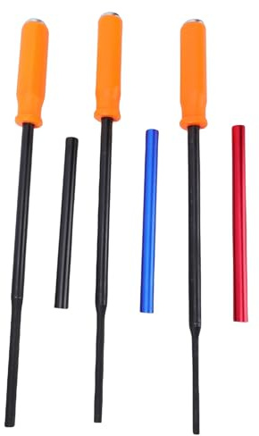 Aramox Jeu de Poinçons Longs, Ensemble de 3 Pièces de 40 Cm pour étriers de Frein, Têtes en Acier de 1/4 Po, 5/16 Po et 3/8 avec Poignées Ergonomiques pour Travaux de Précision et