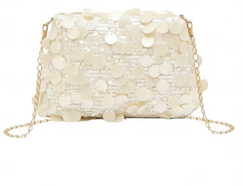 Hernin Damen Glitzer Tasche, Umhängetasche Pailletten Tasche Glitzer Abendtasche Clutch Damen Crossbody Schultertaschen für Party Freizeit Date Hochzeit