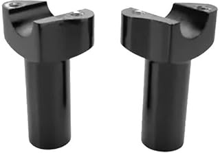 Morsetto Montaggio su Riser Riser Manubrio Dritto Da 3,5 Pollici Per Motociclette Per Softail Per Dyna Street Bob Per Sportster Base Dritta Accessori Per Motociclette(Black)