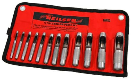 Locheisen Set 12pc (Doppel Blister) 1 / 8-3 / 4 Zoll. 1 St. / S